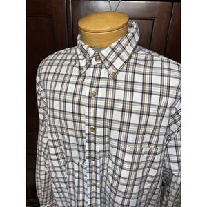 Eddie Bauer Mens‎ Plaid Shirt XLT Button Down Long Sleeve Casual Outdoor